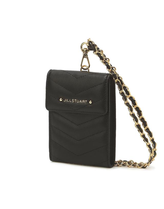 バイオレット/ブラック 2種カラー キルティング 牛革 カード財布