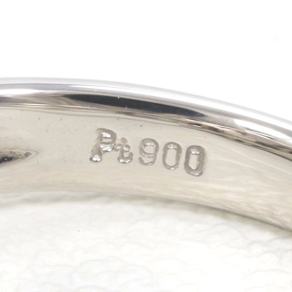PT900 プラチナ リング 12号 パール(真珠) 約12mm ダイヤ 0.17 中古