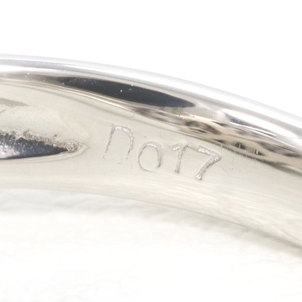 PT900 プラチナ リング 12号 パール(真珠) 約12mm ダイヤ 0.17 中古