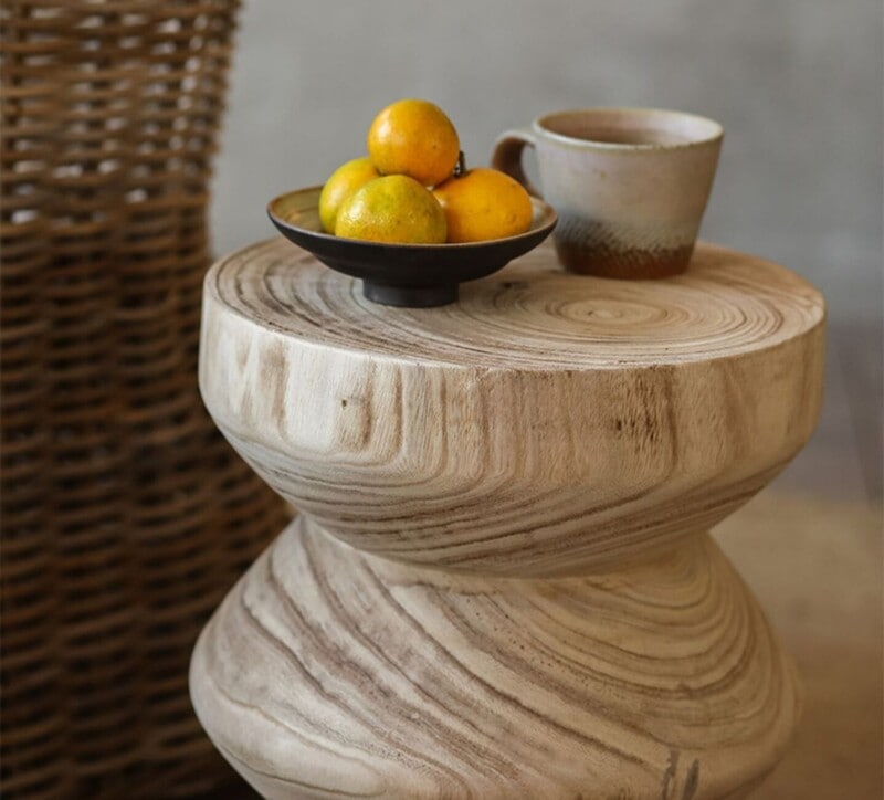 木製ナチュラルサイドテーブル スツール 3140cm