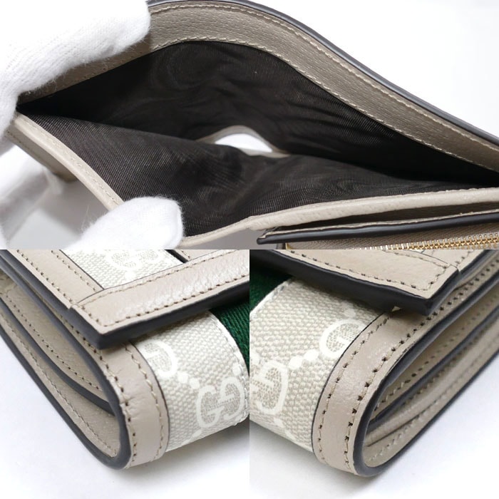 GUCCI グッチ オフィディア GG カードケース ウォレット 二つ折り財布 ベージュ ホワイト 598662 UULAG 9682 レディース 中古 美品 GUCCI グッチ オフィディア GG カードケース ウォレット 二つ折り財布 ベージュ ホワイト 598662 UULAG 9682 レディース 中古 美品