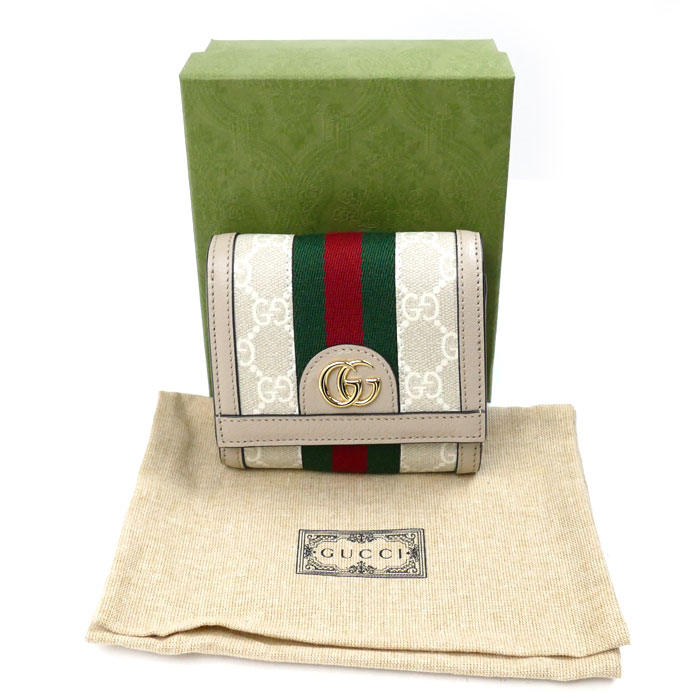 GUCCI グッチ オフィディア GG カードケース ウォレット 二つ折り財布 ベージュ ホワイト 598662 UULAG 9682 レディース 中古 美品 GUCCI グッチ オフィディア GG カードケース ウォレット 二つ折り財布 ベージュ ホワイト 598662 UULAG 9682 レディース 中古 美品