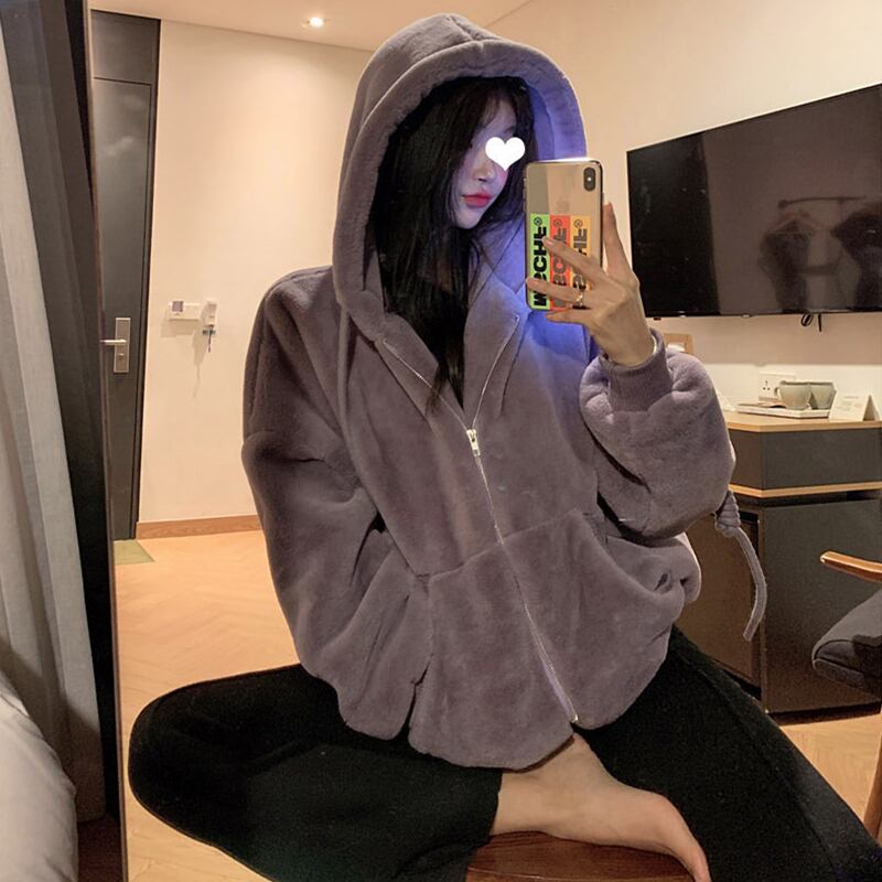 トップス パーカー フーディ アウター ルームウェア 前開き フード付き ジッパー ジップ トップス パーカー フーディ アウター ルームウェア 前開き フード付き ジッパー ジップ