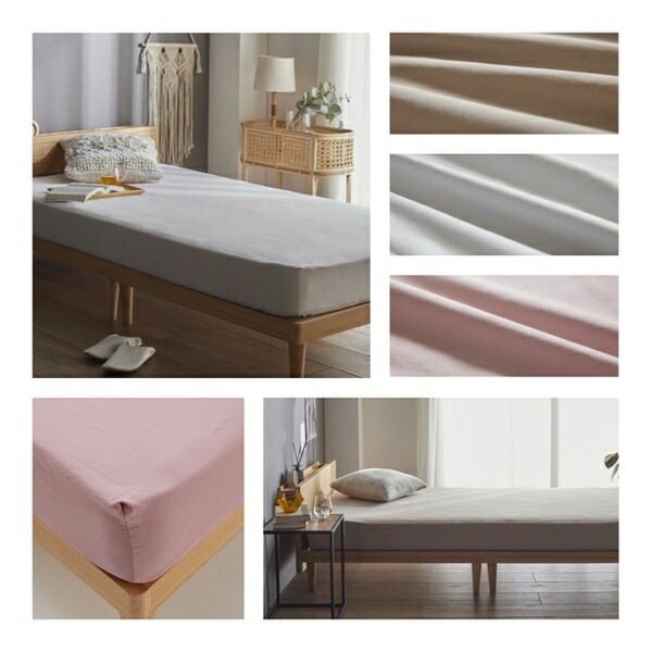 Sleep Niceday 綿100% 超長綿 80サテン織ボックスシーツ ダブル（D） ライトグレー mdprevattcaulkingandwaterproofing.com