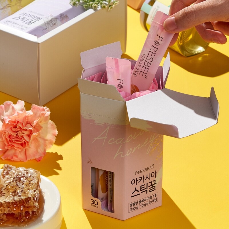 FORESBEE 天然蜂蜜 スティック蜂蜜 10g 30包 アカシア蜂蜜野生花蜂蜜ライムの木蜂蜜 携帯用 韓国食品 FORESBEE 天然蜂蜜 スティック蜂蜜 10g 30包 アカシア蜂蜜野生花蜂蜜ライムの木蜂蜜 携帯用 韓国食品