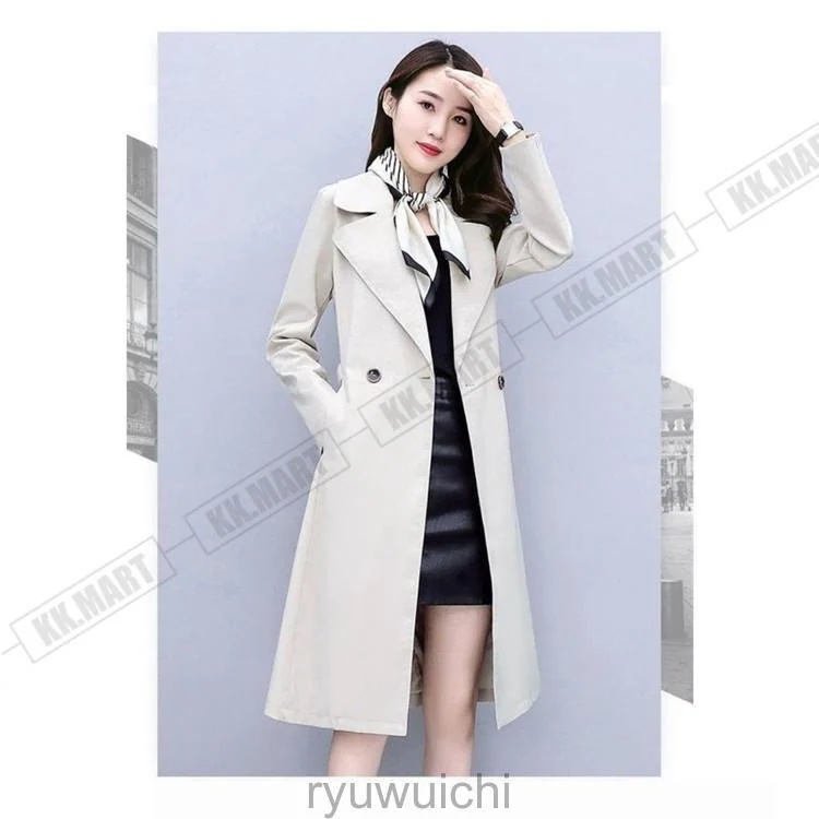 トレンチコート レディース スプリングコート ロング チュニック カジュアル 長袖 春秋 アウター ロングコート ゆったり オフィス きれいめ 上品