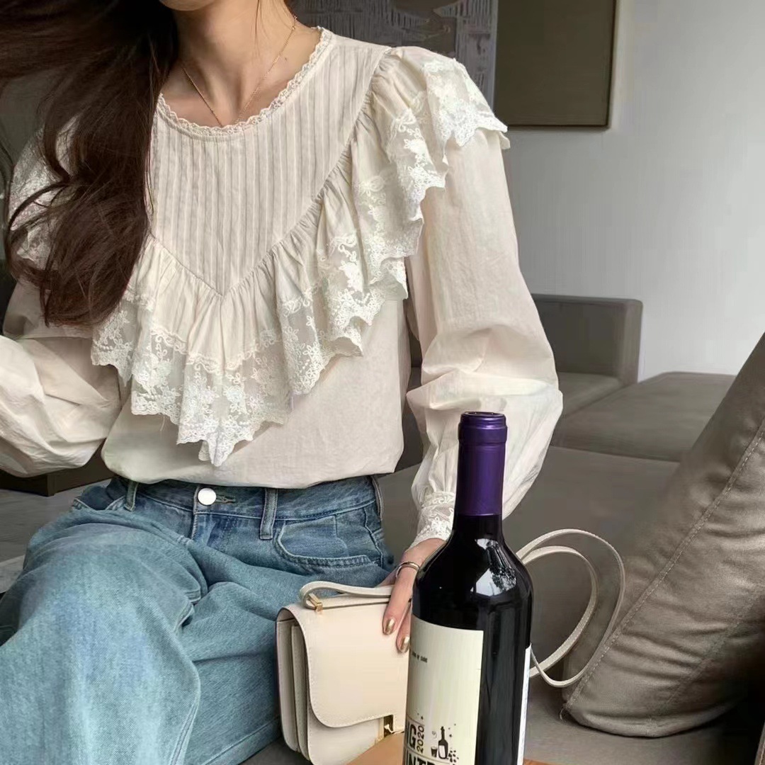 OH0102 Vラインフリル ピアニッシモ ブラウス OH0102 Vラインフリル ピアニッシモ ブラウス