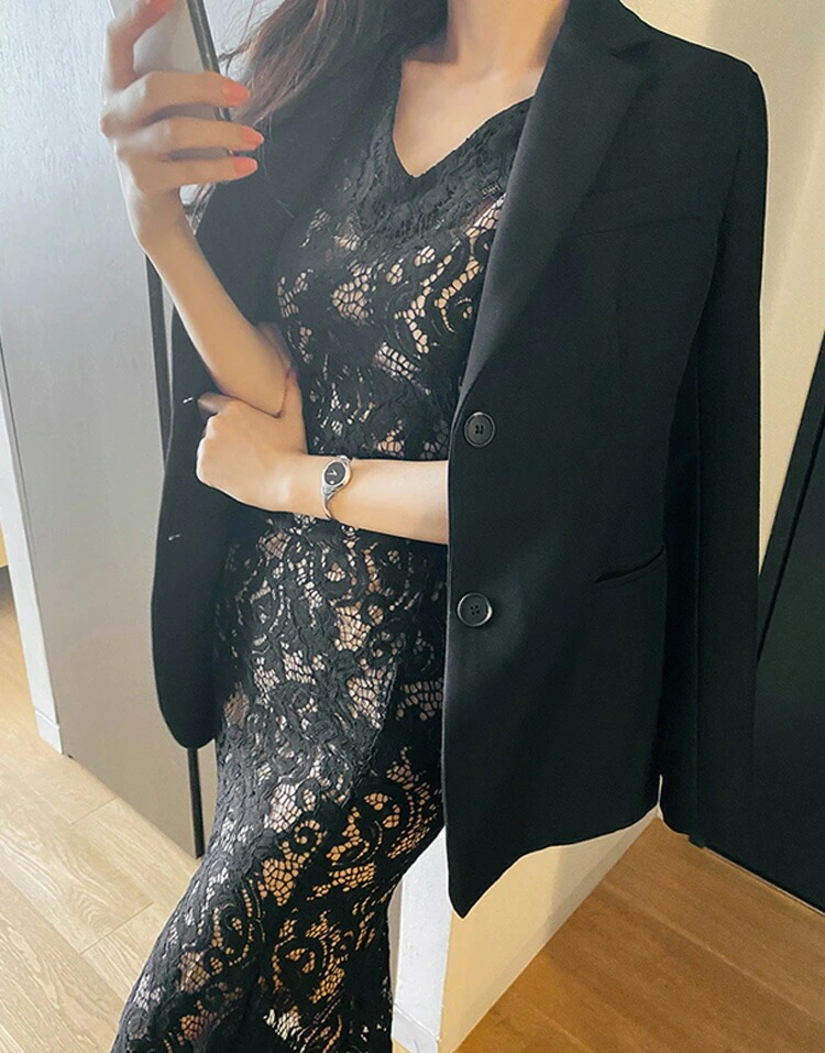 【短納期】パーティードレス タイトワンピース レースワンピース マーメイド 全2色 半袖 きれいめ ロング 黒ドレス セクシー 大きいサイズ 結婚式 お呼ばれドレス 二次会 成人式 同窓会 上品 エ