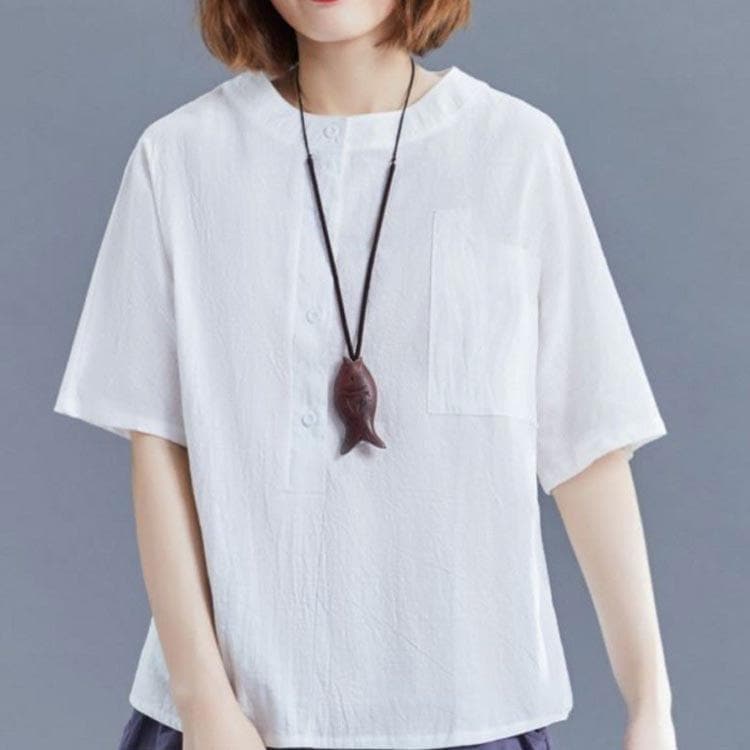 【超お得1つ買うと10個もらえる】夏 とろみシャツ カジュアル シャツ リネン 体型カバー 綿麻風 シャツ レディース トップス ブラウス ショルダー 落ち肩 半袖 レディースシャツ 【超お得1つ買うと10個もらえる】夏 とろみシャツ カジュアル シャツ リネン 体型カバー 綿麻風 シャツ レディース トップス ブラウス ショルダー 落ち肩 半袖 レディースシャツ