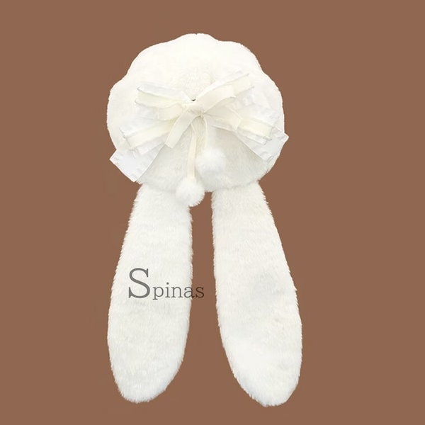 Qoo10] あざとかわいい ホワイトうさぎ 耳付き