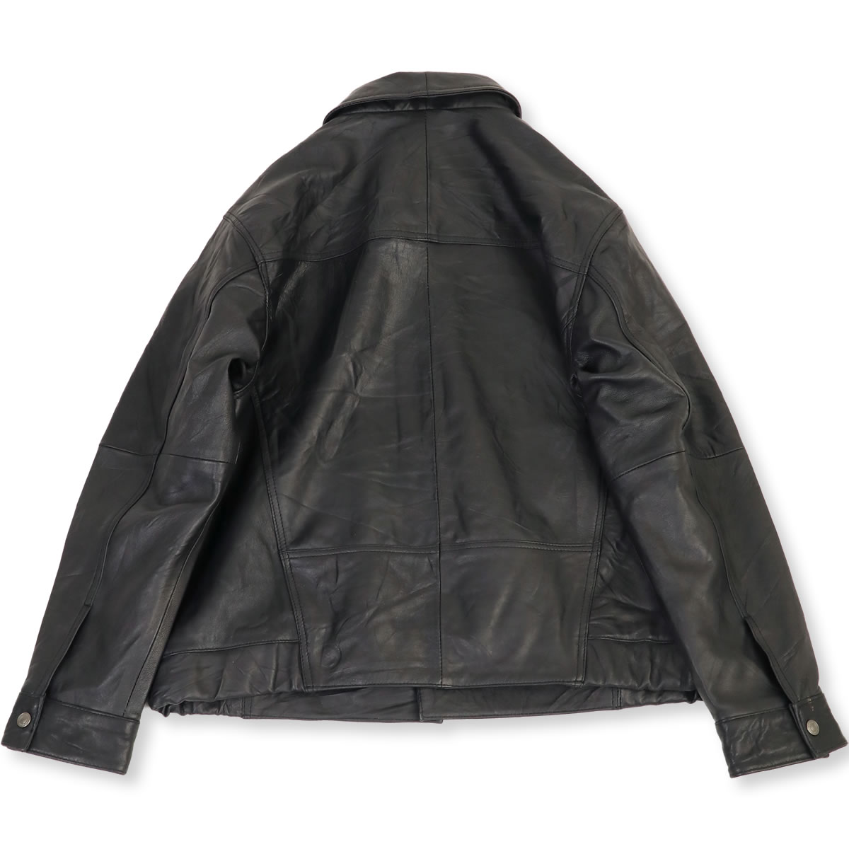 レザージャケット モデム デザイン リプロダクトレザーフライトジャケット 長袖 リサイクルレザー USEDレザー メンズ アウター ブルゾン