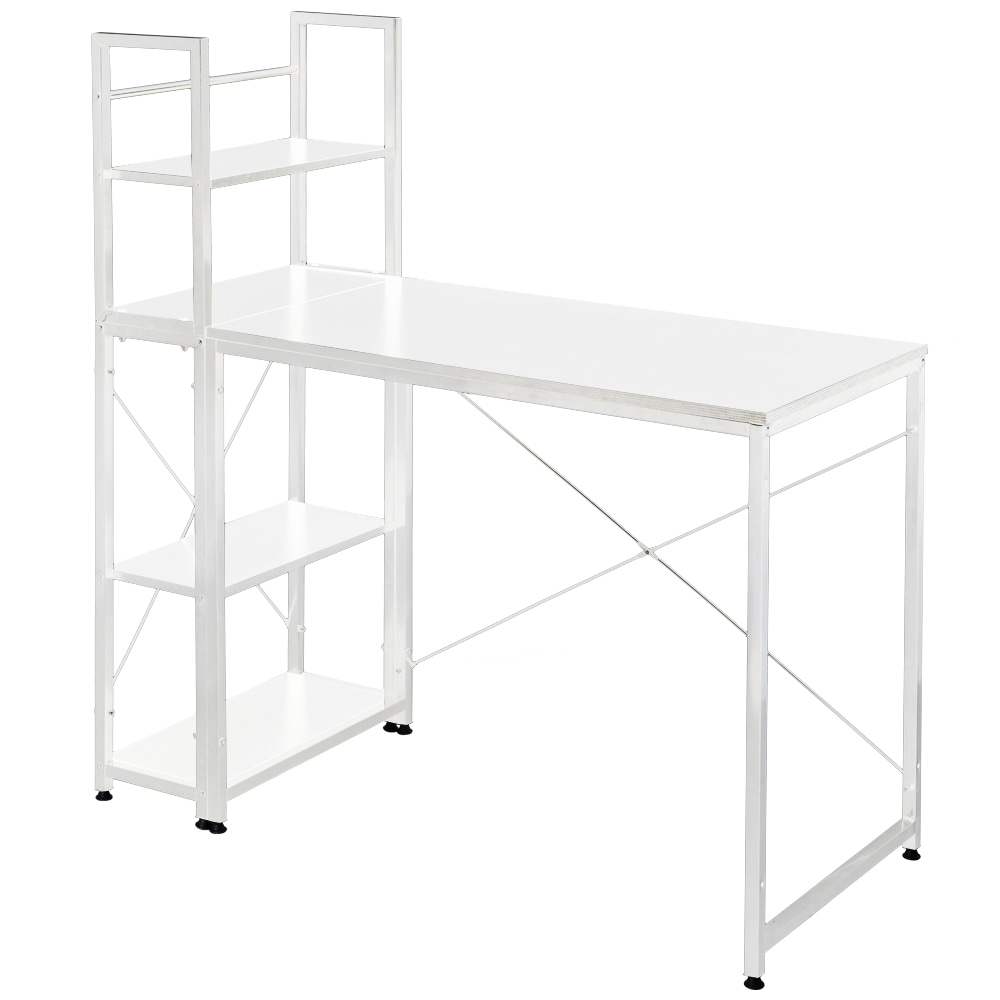 【日本国内出荷-3日で配達】4色 韓国版新金 パソコンデスク 左右入替可 収納 両用デスク ハイタイプ 組み立て簡単 多重機能 在宅ワークデスク勉強机 傷や水などに強い ゲーミングデスクDJYC17