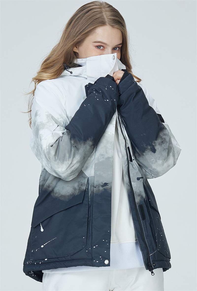 スノーボードウェア ジャケット レディース メンズ スキーウェア スノボウェア スノーボード ウェア アウター 防寒着 迷彩柄 グラデーション mulan778.net