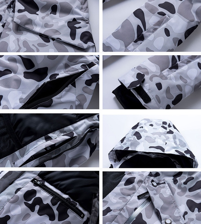 スノーボードウェア ジャケット レディース メンズ スキーウェア スノボウェア スノーボード ウェア アウター 防寒着 迷彩柄 グラデーション mulan778.net