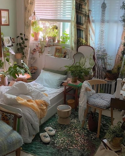 PLUFFYARCHIVE 草原ラグ ☆PLUFFYARCHIVE☆ Flower garden Land scape rug ラグ (L