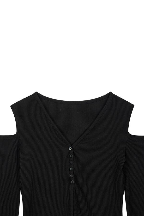 【DEINET】 LAYER BUTTON CARDIGAN : BLACK 【DEINET】 LAYER BUTTON CARDIGAN : BLACK