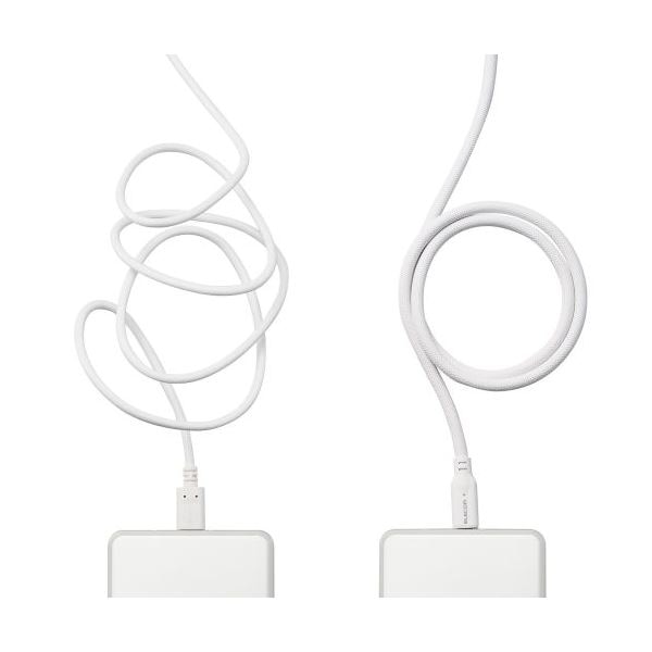 エレコム USB 10Gbpsケーブル（USB Type-C - USB Type-C／100W／シリコンメッシュ） 0.5m ホワイト MPA-CC1GSM05WH