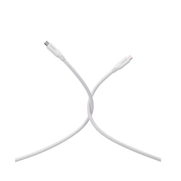 エレコム USB 10Gbpsケーブル（USB Type-C - USB Type-C／100W／シリコンメッシュ） 0.5m ホワイト MPA-CC1GSM05WH