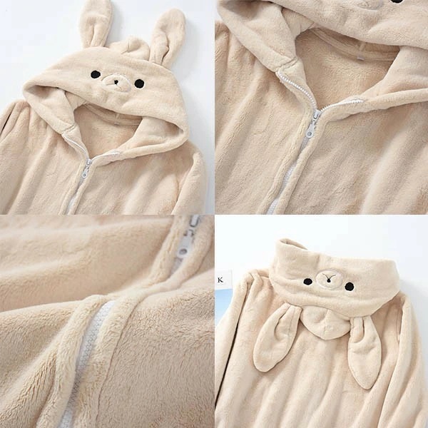 ルームウェア もこもこ クマ耳 うさ耳パジャマ 上下セット パンツ付き 前ファスナー 動物 アニマル レディース メンズ 冬 長袖 長ズボン ペアルック カップル 大きめ 厚手 着ぐるみ フード付き ルームウェア もこもこ クマ耳 うさ耳パジャマ 上下セット パンツ付き 前ファスナー 動物 アニマル レディース メンズ 冬 長袖 長ズボン ペアルック カップル 大きめ 厚手 着ぐるみ フード付き