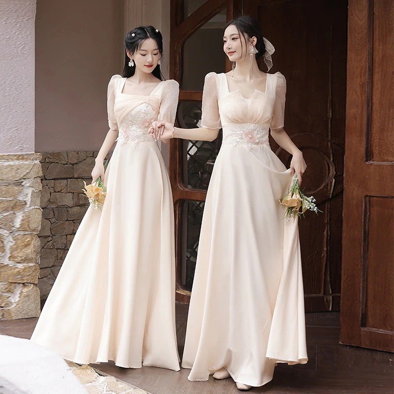 Hot!!!今年人気のドレス2024春新作サテンシニアセンスシャンパンカラーガウンドレス成人式 結婚式 発表会 卒業式 演奏会 Hot!!!今年人気のドレス2024春新作サテンシニアセンスシャンパンカラーガウンドレス成人式 結婚式 発表会 卒業式 演奏会