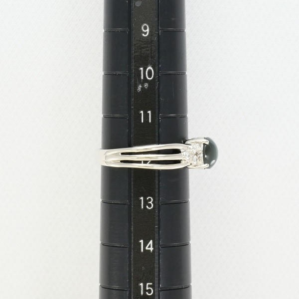 PT900 プラチナ リング 12号 アレキサンドライトキャッツアイ 1.06 ダイヤ 中古 PT900 プラチナ リング 12号 アレキサンドライトキャッツアイ 1.06 ダイヤ 中古