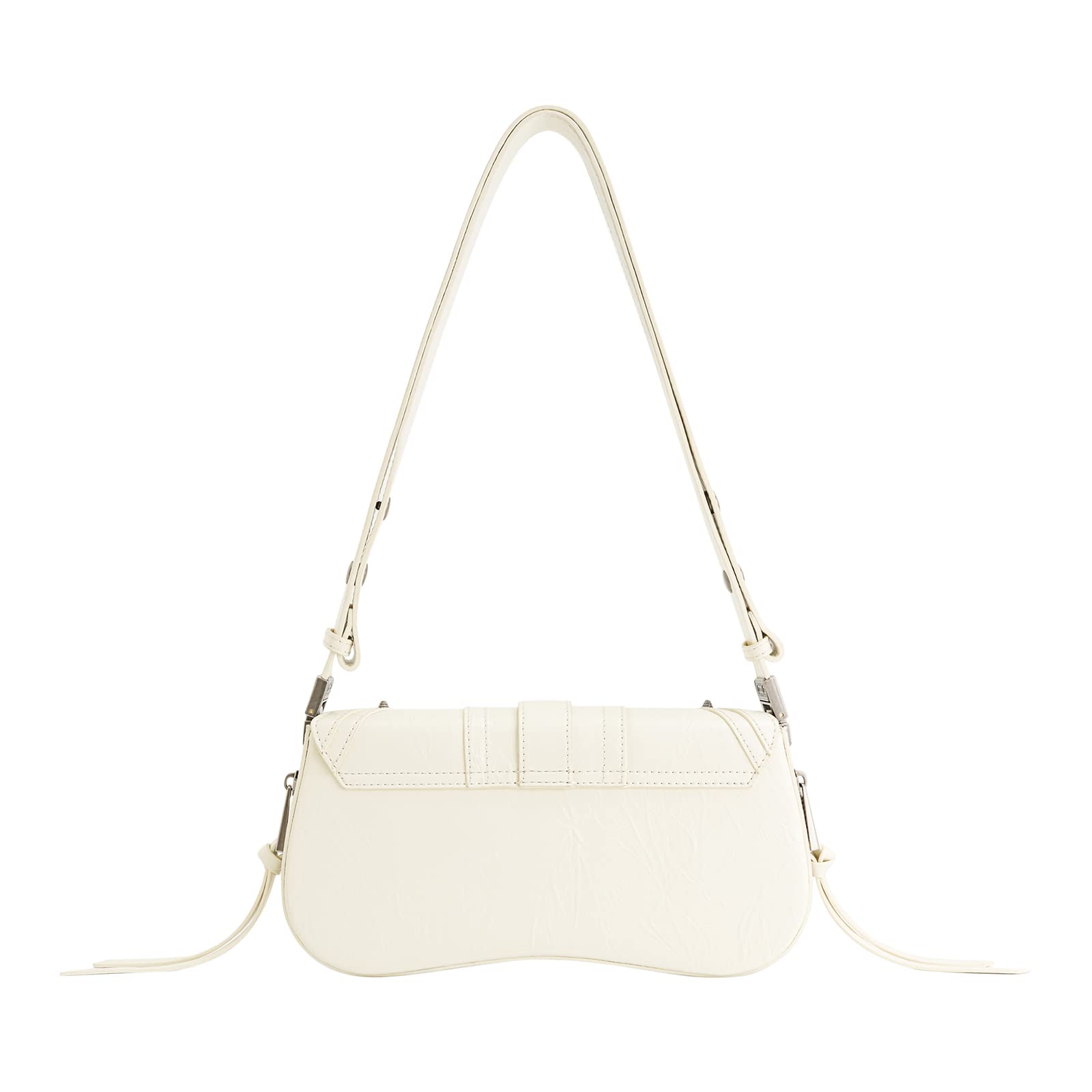 [JW PEI] Joyバッグ レディース 2WAY 斜めかけバッグ 小型ショルダーバッグ 長さ調節可能 ミニクロスボディバッグ 90年代風 軽量 かわいい 小さめバッグ (エンボスホワイト)