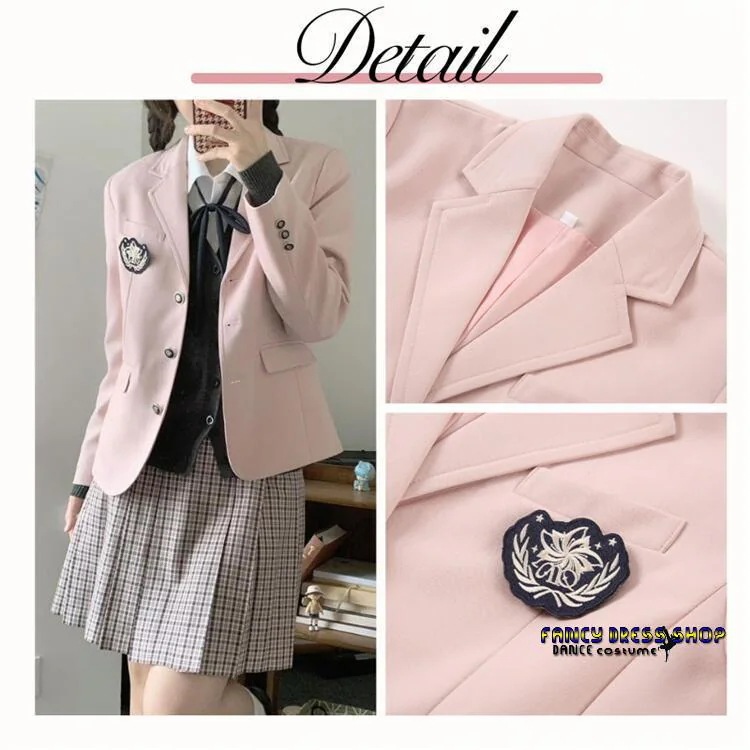 ラケット陸上格闘技ダンススクール 高校生 女子高生 学生服 ネイビー アウター 青 ブレザー コート 制服 ブラウン スーツ 卒業式 フォーマルスーツ 女 茶色 【制服標準装備】入学式 ピンク