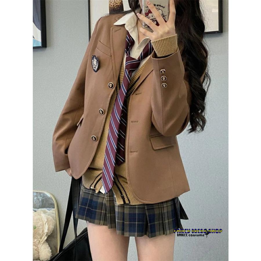 ラケット陸上格闘技ダンススクール 高校生 女子高生 学生服 ネイビー アウター 青 ブレザー コート 制服 ブラウン スーツ 卒業式 フォーマルスーツ 女 茶色 【制服標準装備】入学式 ピンク