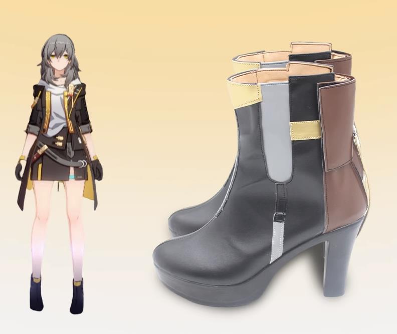 コスプレ靴 主人公 物理 崩壊：スターレイル ブーツ 下駄 シューズ 長靴 コスプレ クリスマス ハロウィン