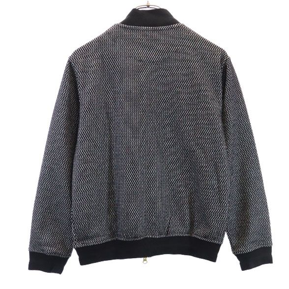 未使用 ディスティンクション メンズビギ 総柄 ニット ジップジャケット S 黒×白 DISTINCTION MEN’S BIGI タグ付き ブルゾン メンズ 未使用 ディスティンクション メンズビギ 総柄 ニット ジップ