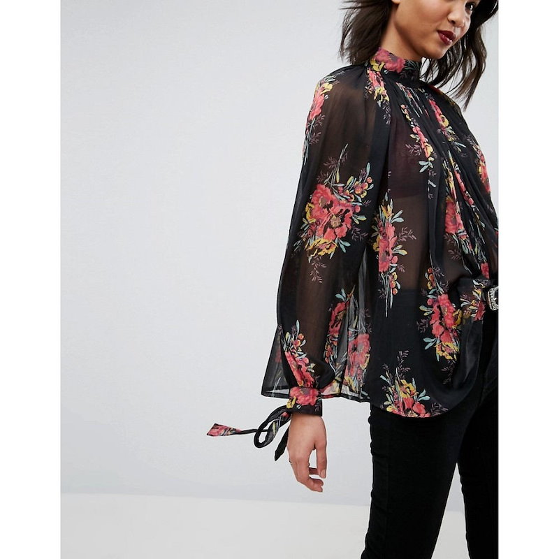 エイソス レディース トップス ブラウス・シャツ【ASOS High Neck Floaty Blouse in Floral】Multi エイソス レディース トップス ブラウス・シャツ【ASOS High Neck Floaty Blouse in Floral】Multi