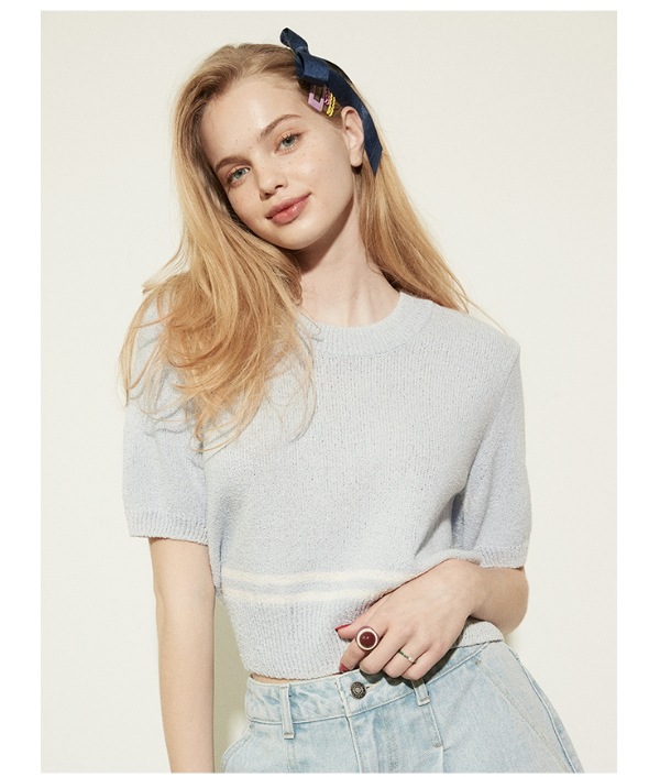 【MUDIDI】[ハジウォン 着用] COLOR STRIPE KNIT : 2COLOR