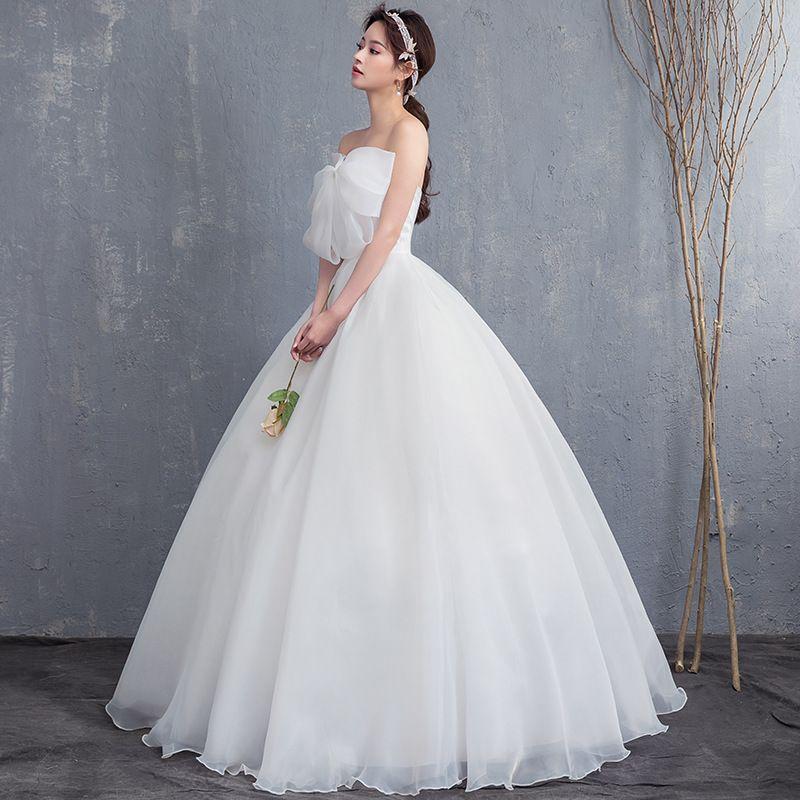 ウェディングドレス パフスリーブ プリンセスドレス 白 結婚式ドレス ビーズ スパンコール 高級感 トレーンドレス 花嫁ドレス ビスチェ ウェディングドレス 二次
