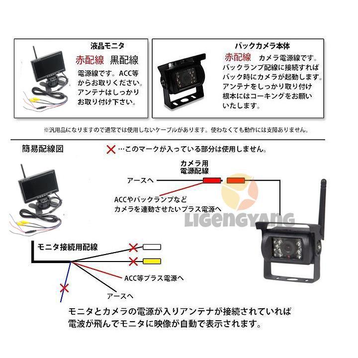 バックカメラセット 12-24V車汎用 重機、バス、トラック対応　7インチ高輝度ルームミラーモニター 20m配線付き 暗視バックカメラ 12⁄24V汎用バックカメラモニターセット 9インチモニター+