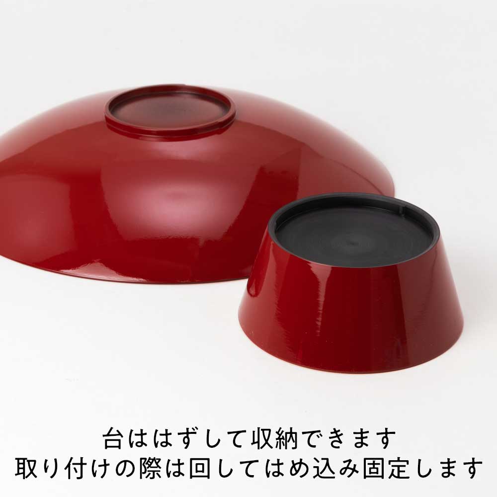 岸本吉二商店 両手で持とう！大盃 18寸（直径54cm・容量10.8L） 朱塗り