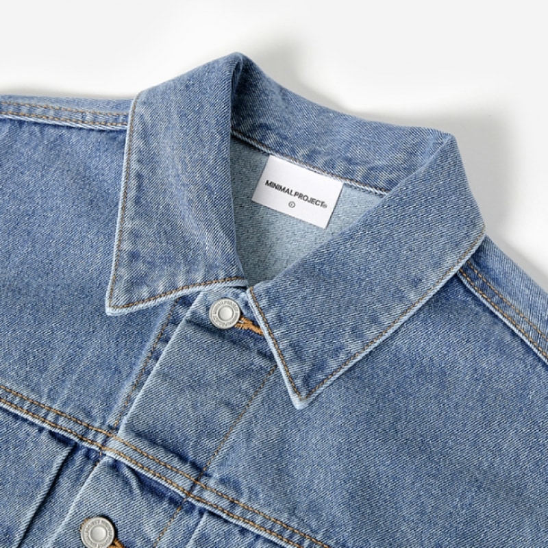 ミニマルプロジェクトウォッシュオーバーフィットトラッカーデニムジャケット MDJ101 [ライトブルー]