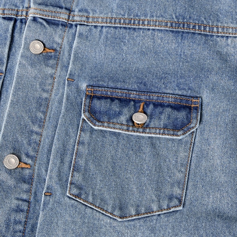 ミニマルプロジェクトウォッシュオーバーフィットトラッカーデニムジャケット MDJ101 [ライトブルー]