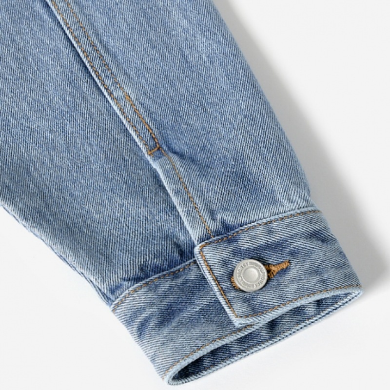 ミニマルプロジェクトウォッシュオーバーフィットトラッカーデニムジャケット MDJ101 [ライトブルー]