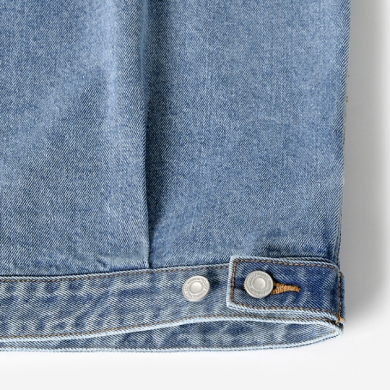 ミニマルプロジェクトウォッシュオーバーフィットトラッカーデニムジャケット MDJ101 [ライトブルー]