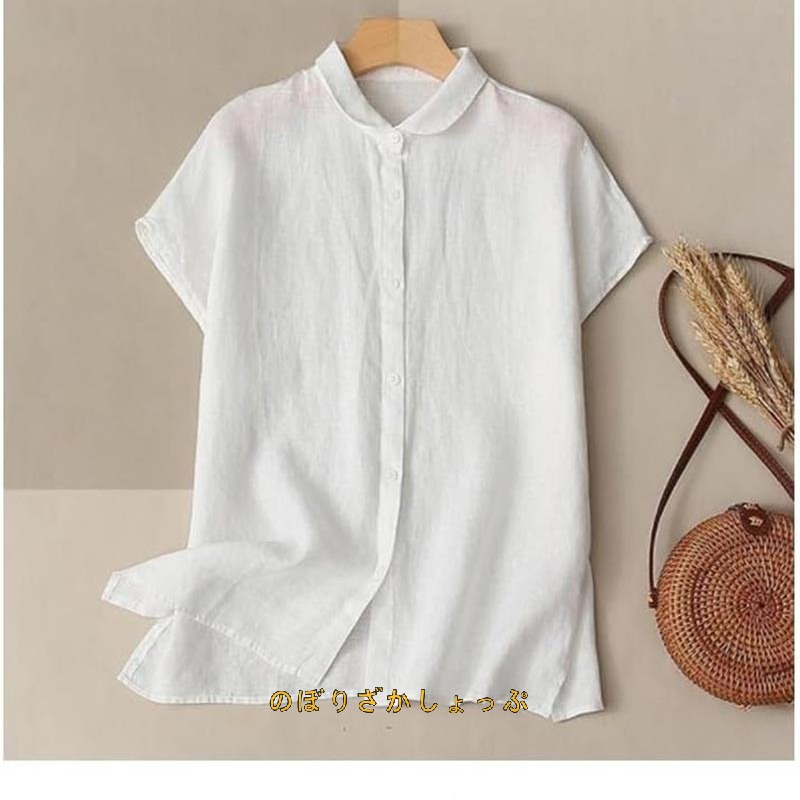 シャツブラウス 綿麻ブラウス 半袖 ビッグシャツ レディース ブラウス 前開きコットンリネン 柔らかい 大きいサイズ涼しい 夏 薄手 カジュアル トップス 通気性 春通勤 OL おしゃれ 大人 通学 シャツブラウス 綿麻ブラウス 半袖 ビッグシャツ レディース ブラウス 前開きコットンリネン 柔らかい 大きいサイズ涼しい 夏 薄手 カジュアル トップス 通気性 春通勤 OL おしゃれ 大人 通学