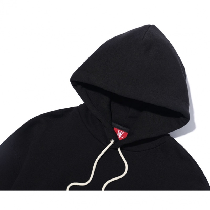 WOOALONG オーバーダイ セットアップ パーカー - BLACK