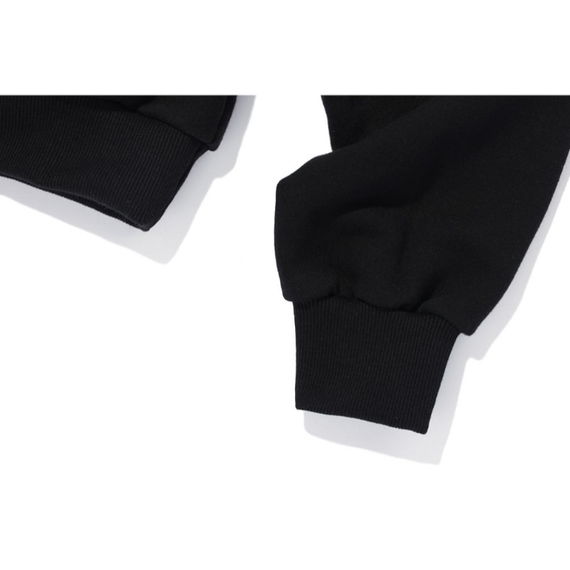 WOOALONG オーバーダイ セットアップ パーカー - BLACK