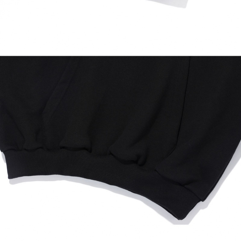 WOOALONG オーバーダイ セットアップ パーカー - BLACK