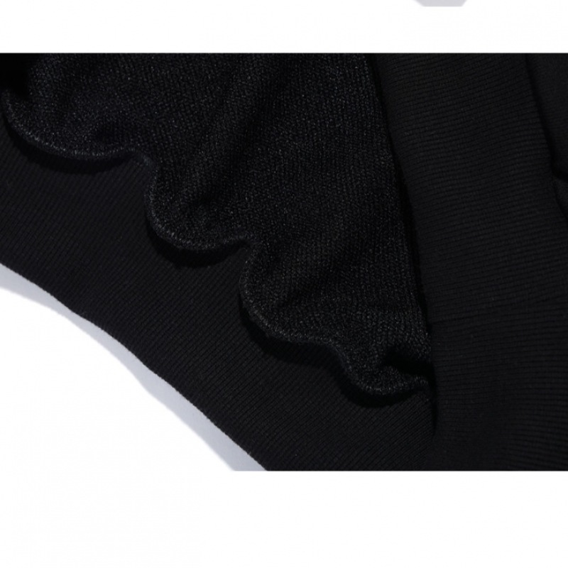 WOOALONG オーバーダイ セットアップ パーカー - BLACK