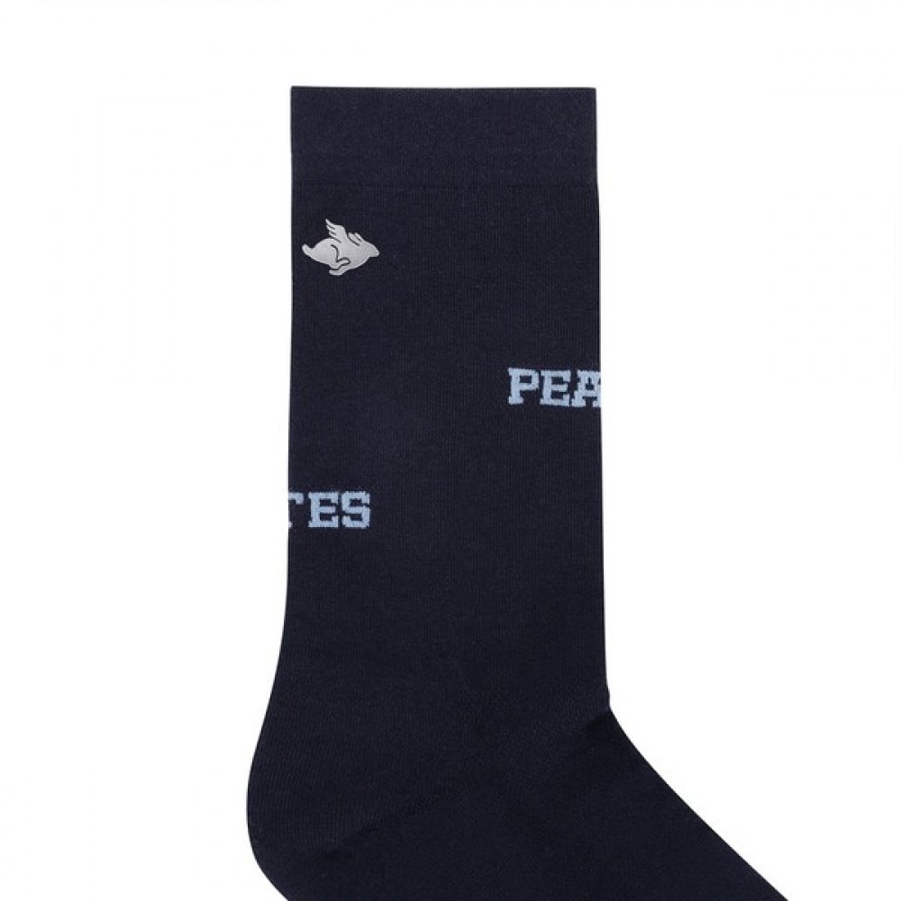 [パリゲイツ] メンズバーニーカラーロゴロングネックソックス