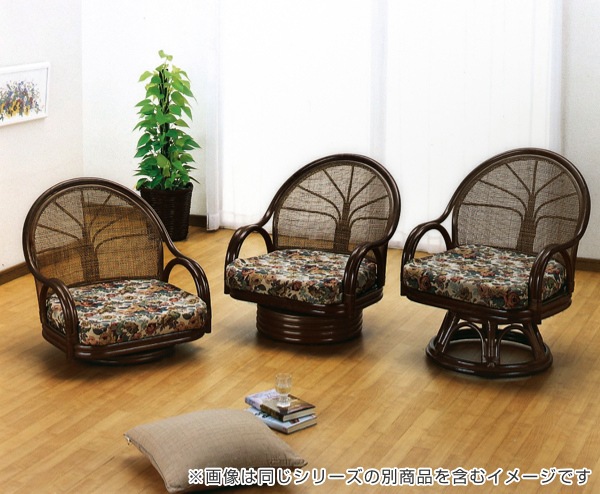 回転座椅子 ワイドロータイプ ラタンチェア 籐家具 座面高19cm イス チェア アジアン 回転座椅子 ワイドロータイプ ラタンチェア 籐家具 座面高19cm イス チェア アジアン