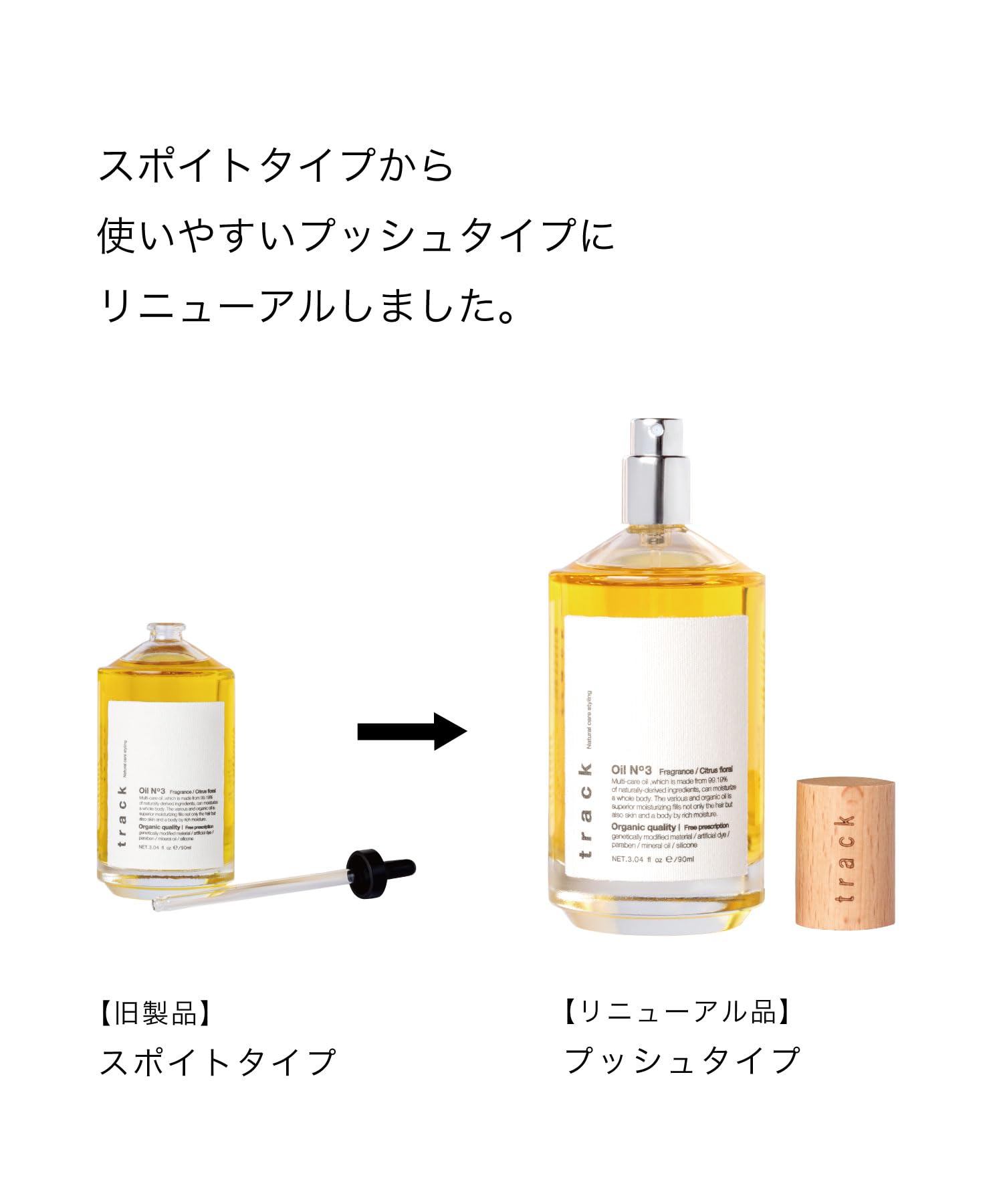 【公式】 track オイル No.3 プッシュタイプ 90ml CITRUS FLORAL 【公式】 track オイル No.3 プッシュタイプ 90ml CITRUS FLORAL