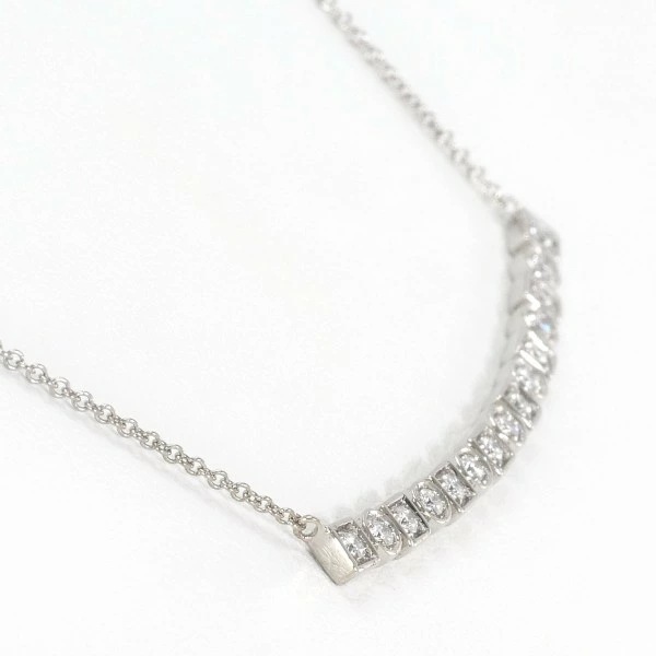 K18 18金 WG ホワイトゴールド ネックレス ダイヤ 約45cm ジュエリー