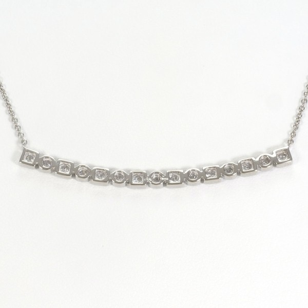 ダイヤモンドネックレス★K18WGホワイトゴールド★ダイヤモンド0.18ct★レディースペンダント★普段使い★おしゃれ★ K18WG ダイヤモンド ネックレス 新品仕上げ済み ホワイトゴールド