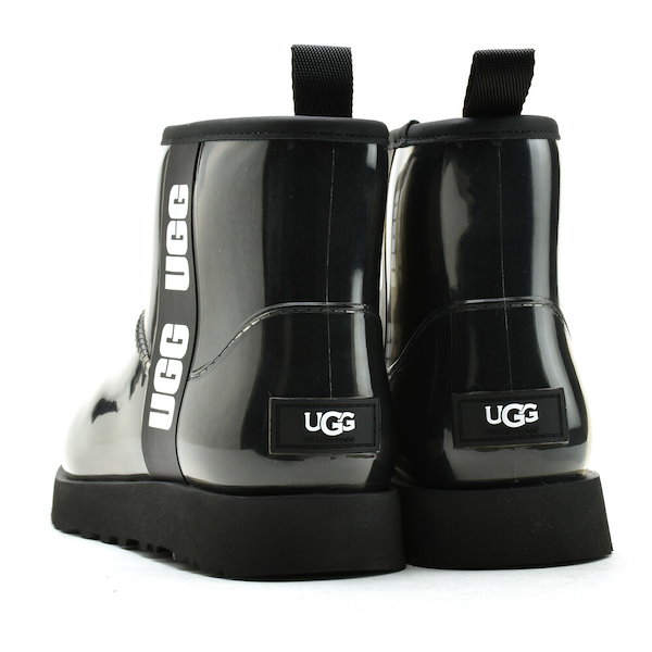UGG ブラック レインブーツ ショート Qoo10] UGG アグ ブーツ レディース レインブーツ